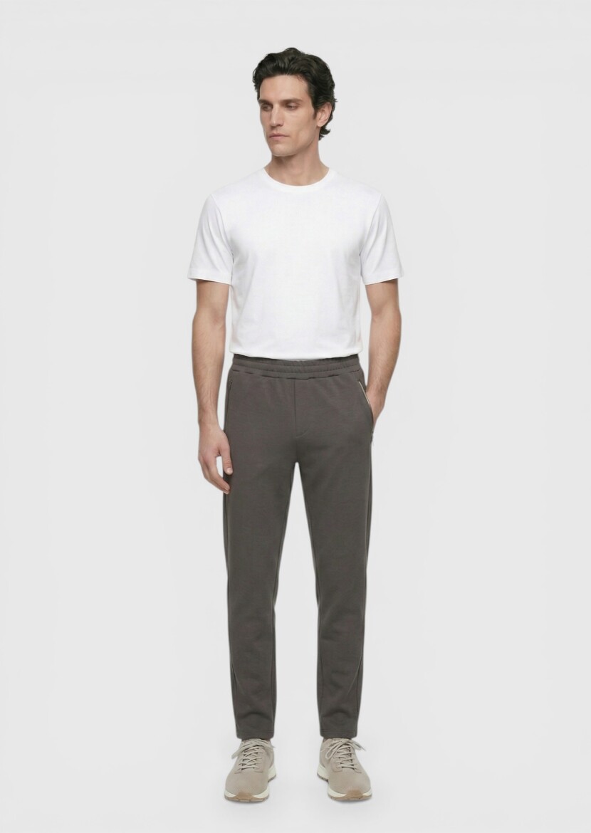 Damson Color Sweat Pants - 3
