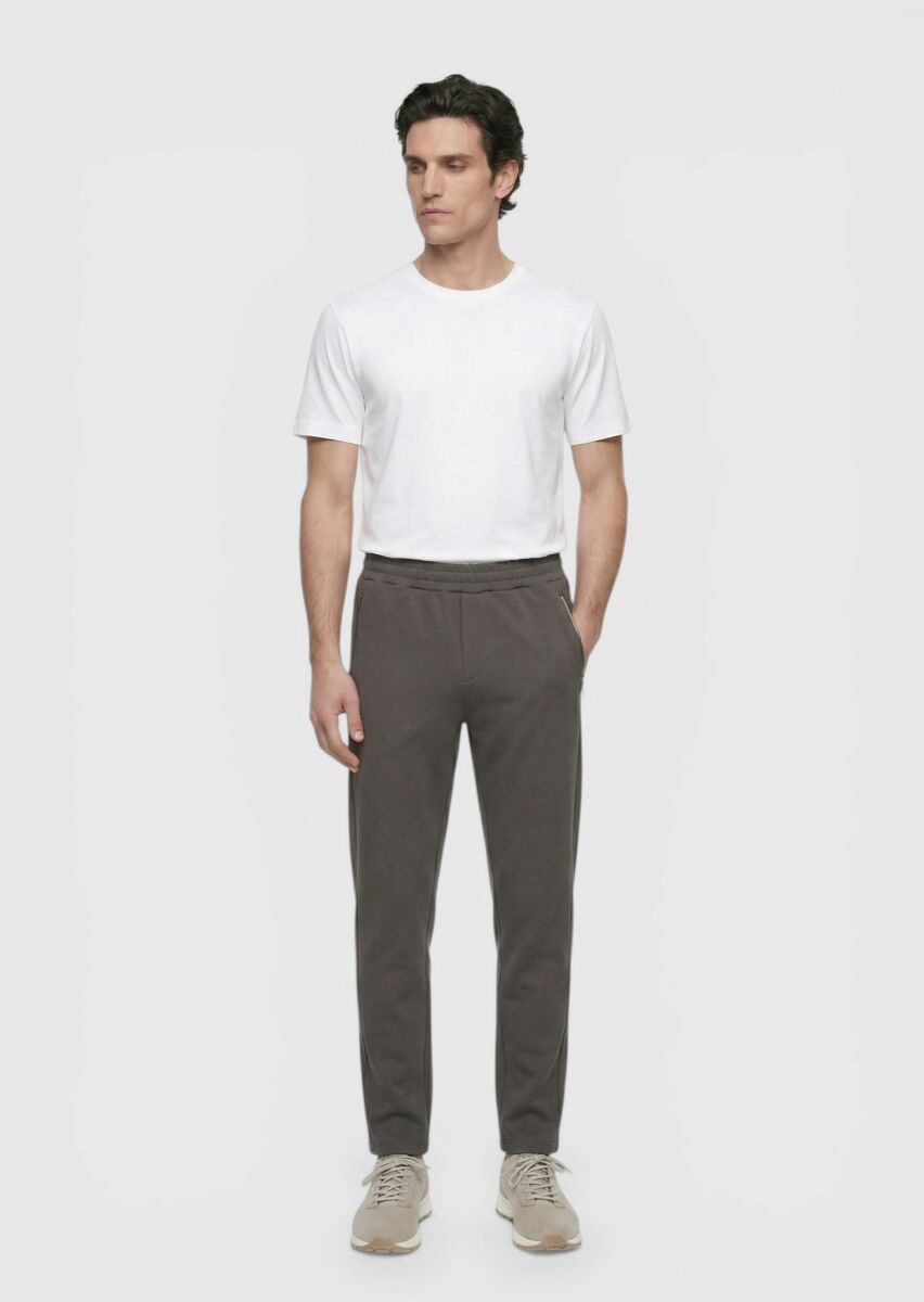 Damson Color Sweat Pants - 3