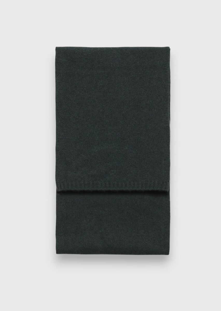 Dark Beige %100 Kaşmir Scarf - 1