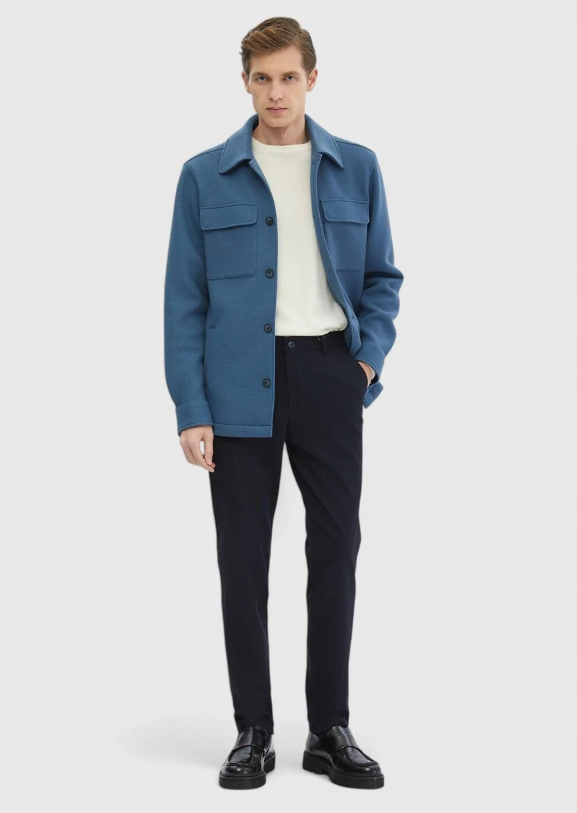 Dark Blue Overshirt - RAMSEY