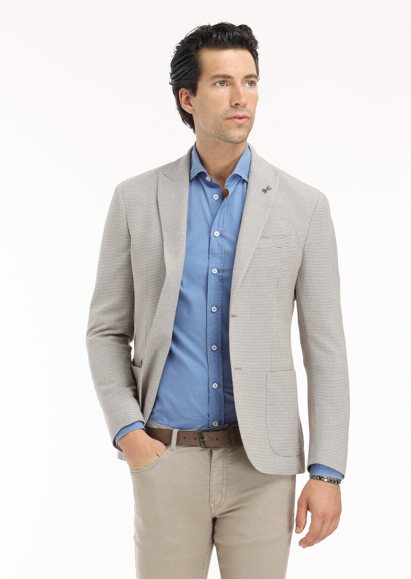 Dark Blue Plain Regular Fit Long Weaving Casual 100% Cotton Shirt - 4