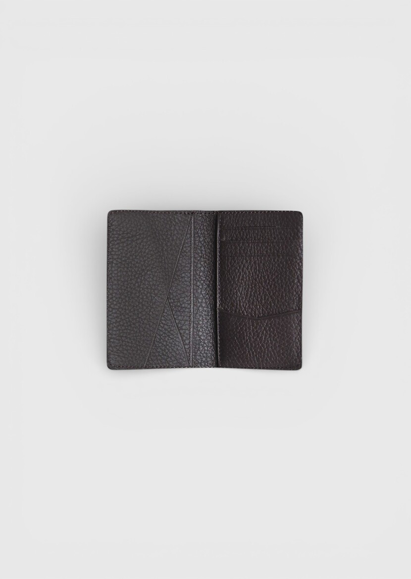 Dark Brown Cow Leather Card Holder 