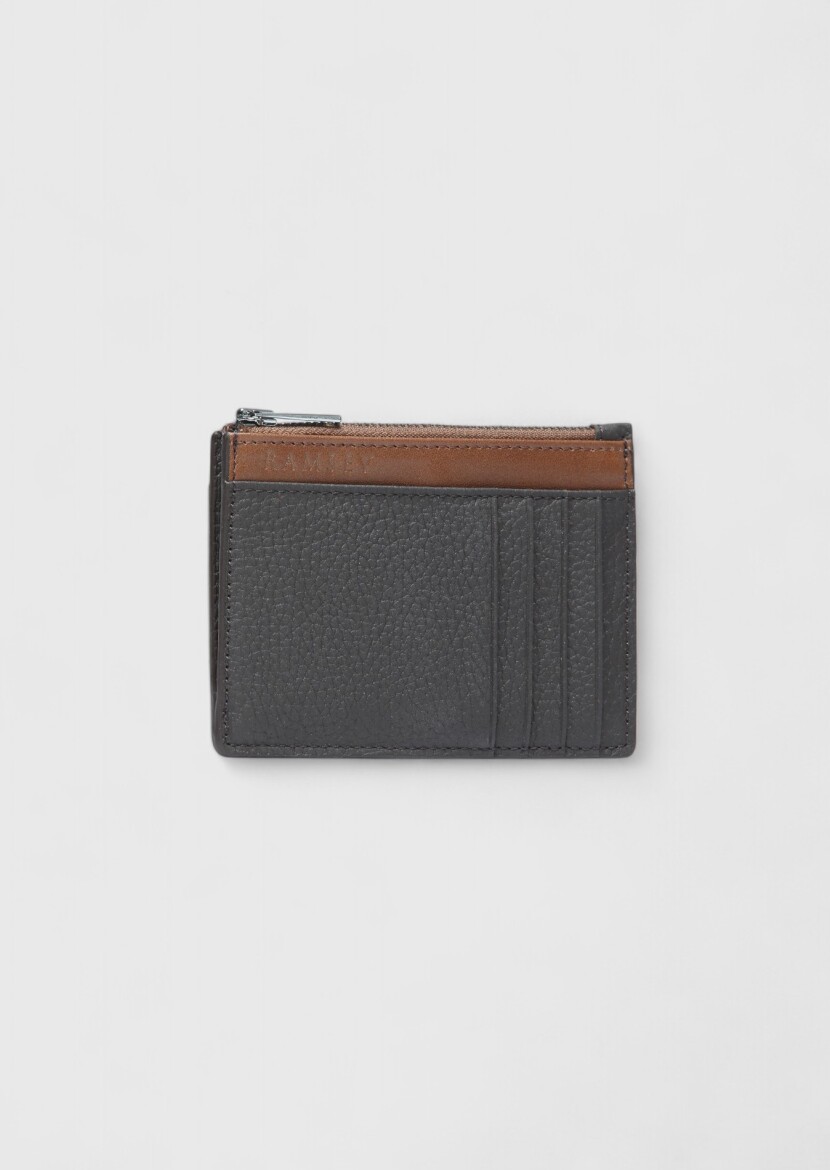Dark Brown Cow Leather Card Holder 