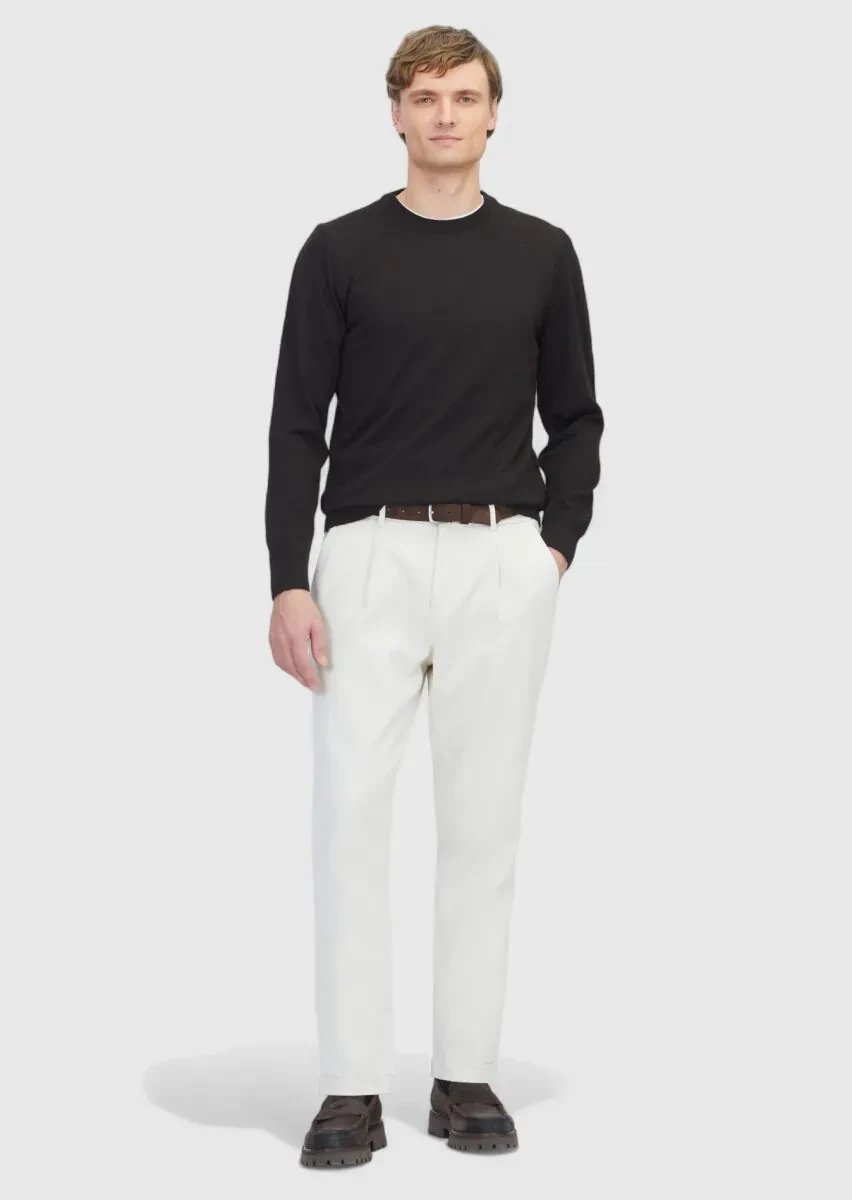 Dark Brown Knitwear Sweatshirt - 2