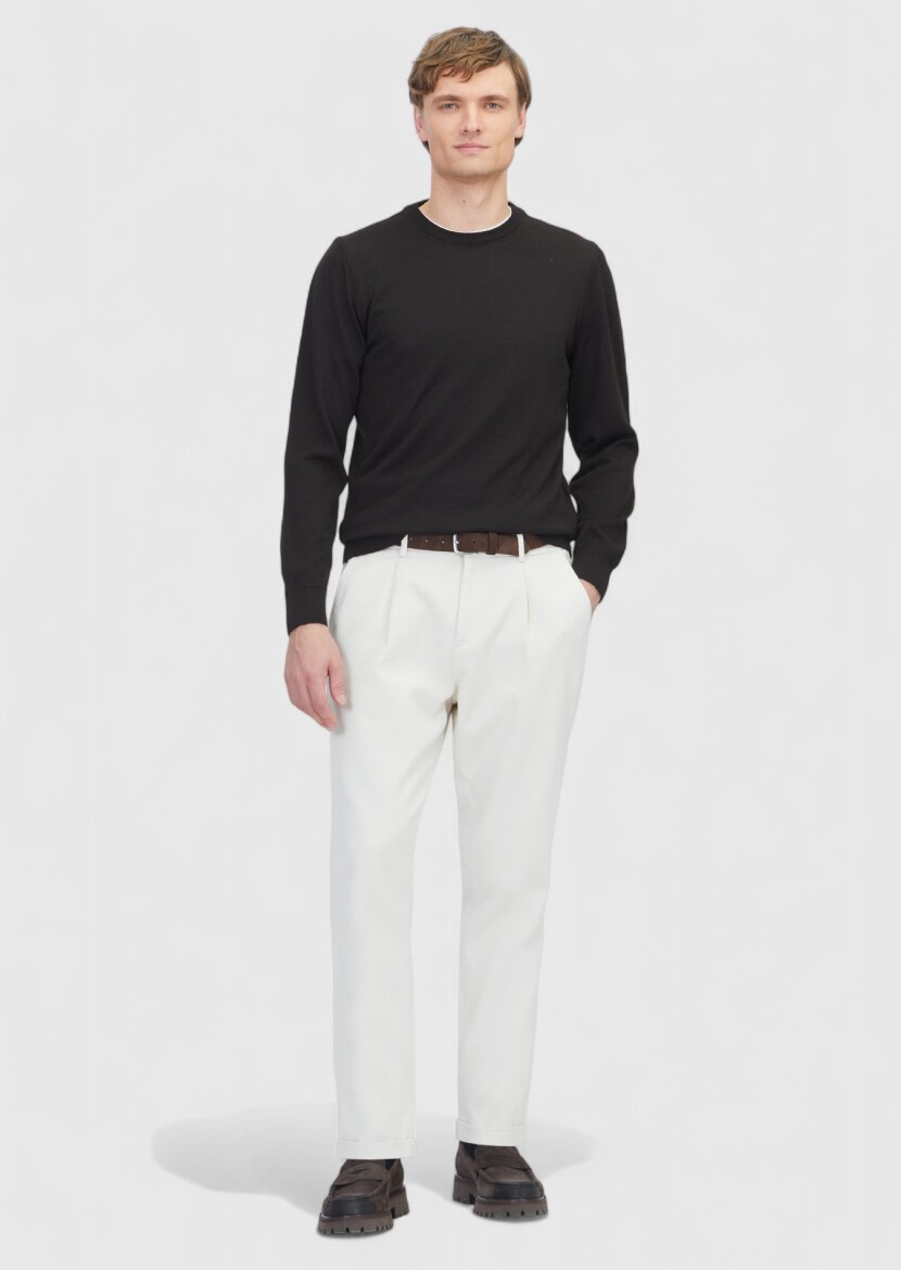 Dark Brown Knitwear Sweatshirt 