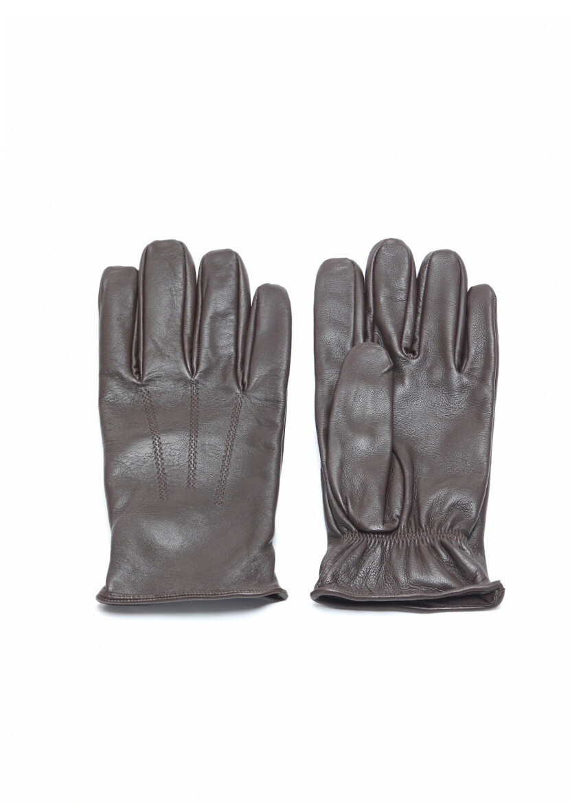 Dark Brown Leather Glove 