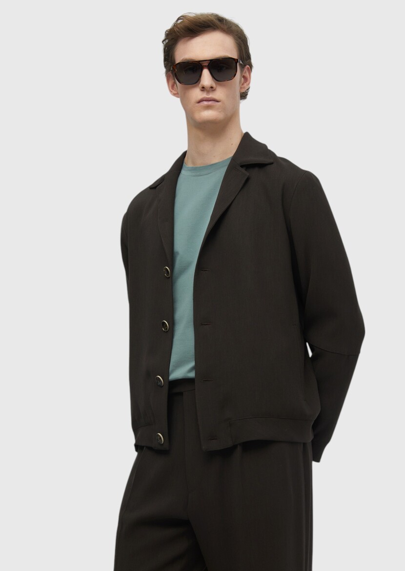 Dark Brown Plain Comfort Fit Wool Blended Suit - RAMSEY