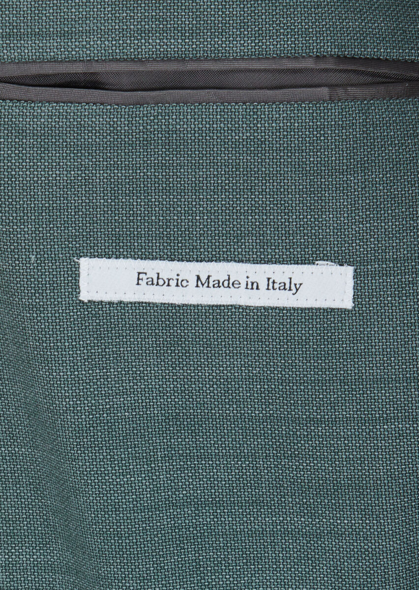 Dark Green Patterned Wool Blended Jacket - 5