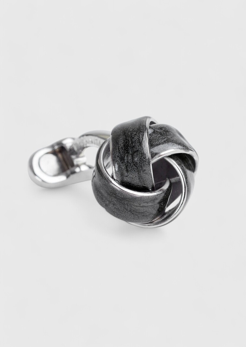 Dark Grey Brass Cuff Link - 3