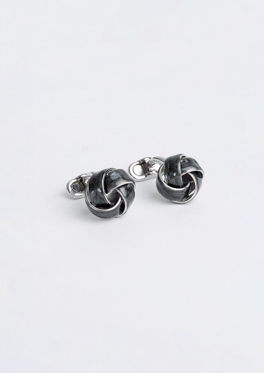 Dark Grey Brass Cuff Link - 1