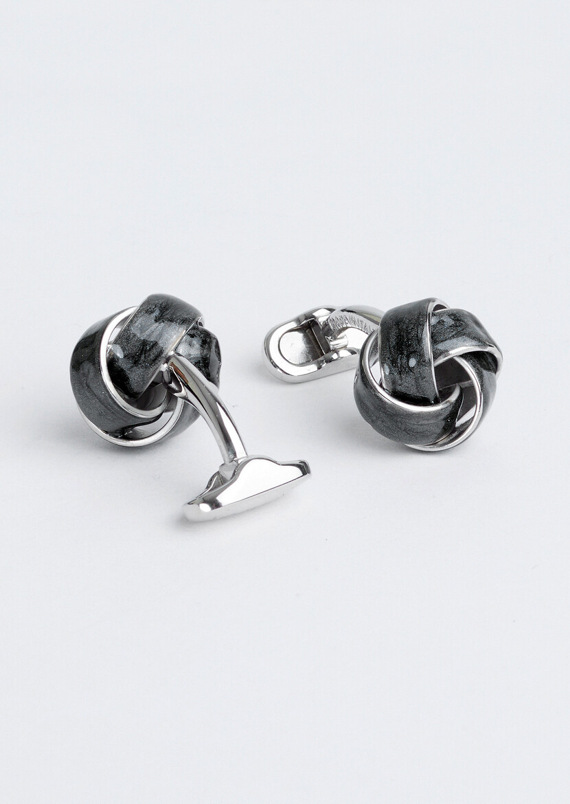 Dark Grey Brass Cuff Link - 2