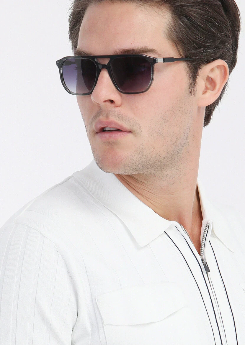 Dark Grey Glasses 