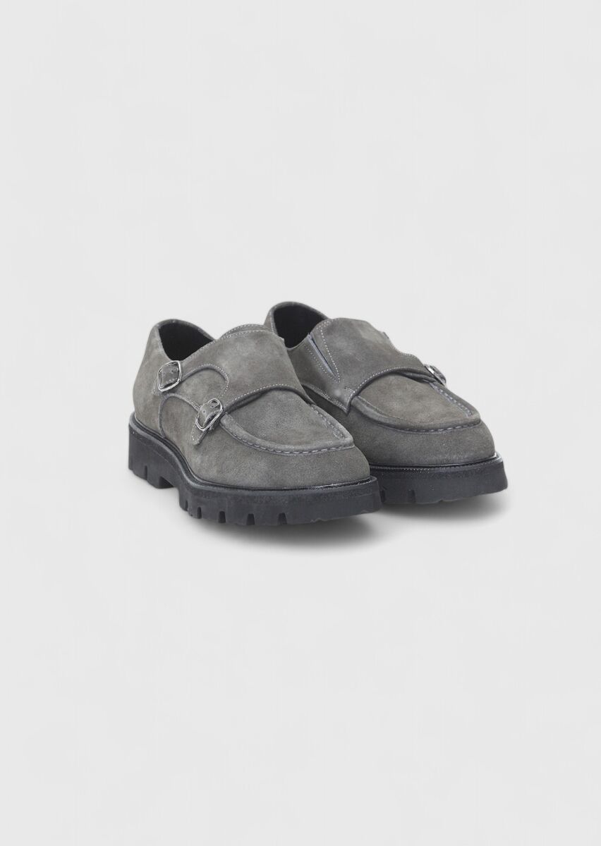 Dark Grey Leather Casual Loafer - 2