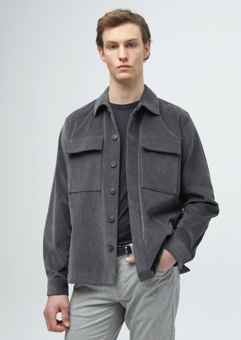 Dark Grey Overshirt - 1