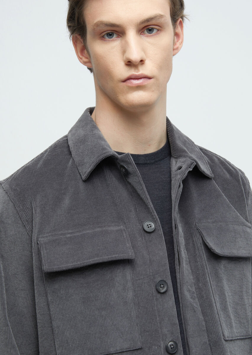 Dark Grey Overshirt - 5