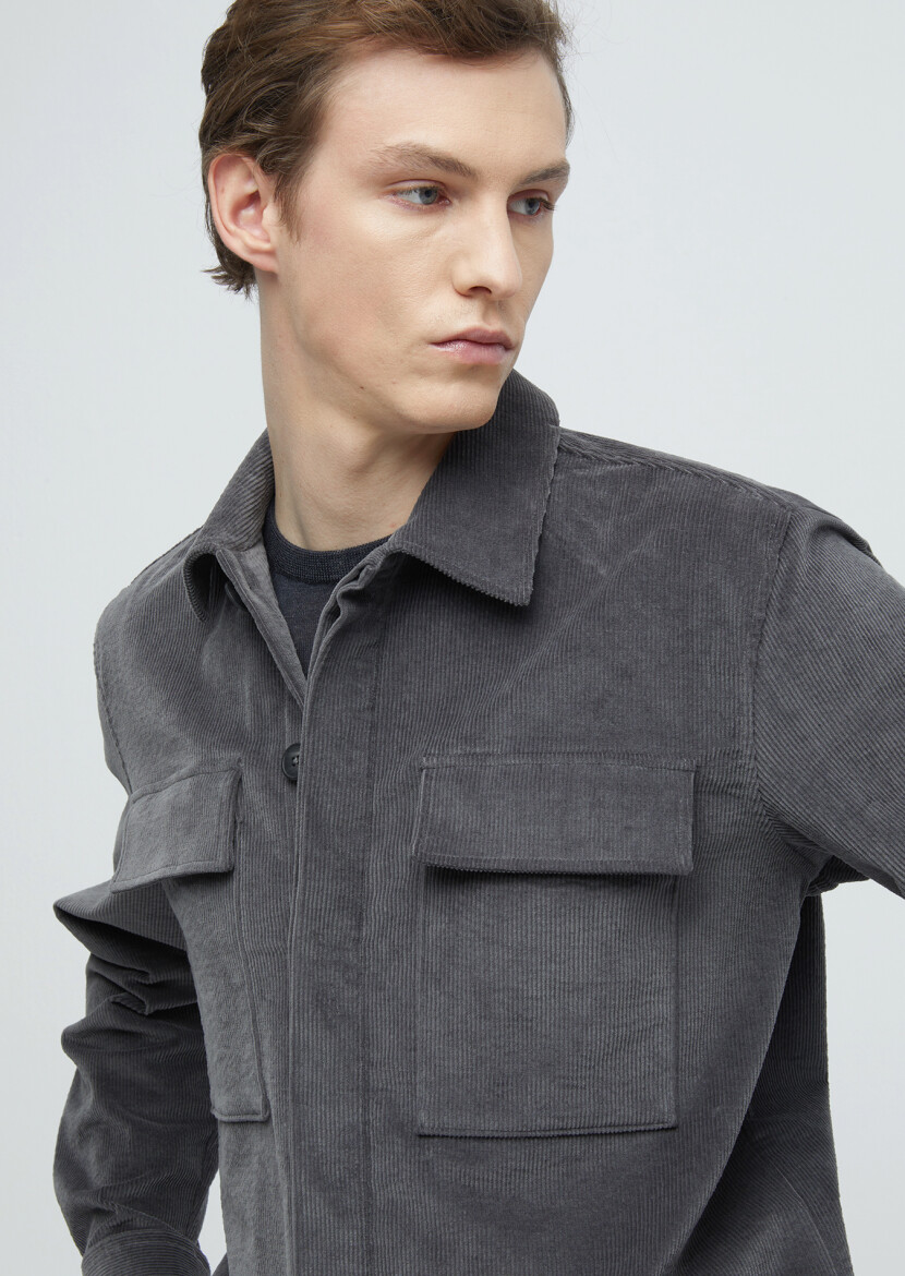 Dark Grey Overshirt - 6