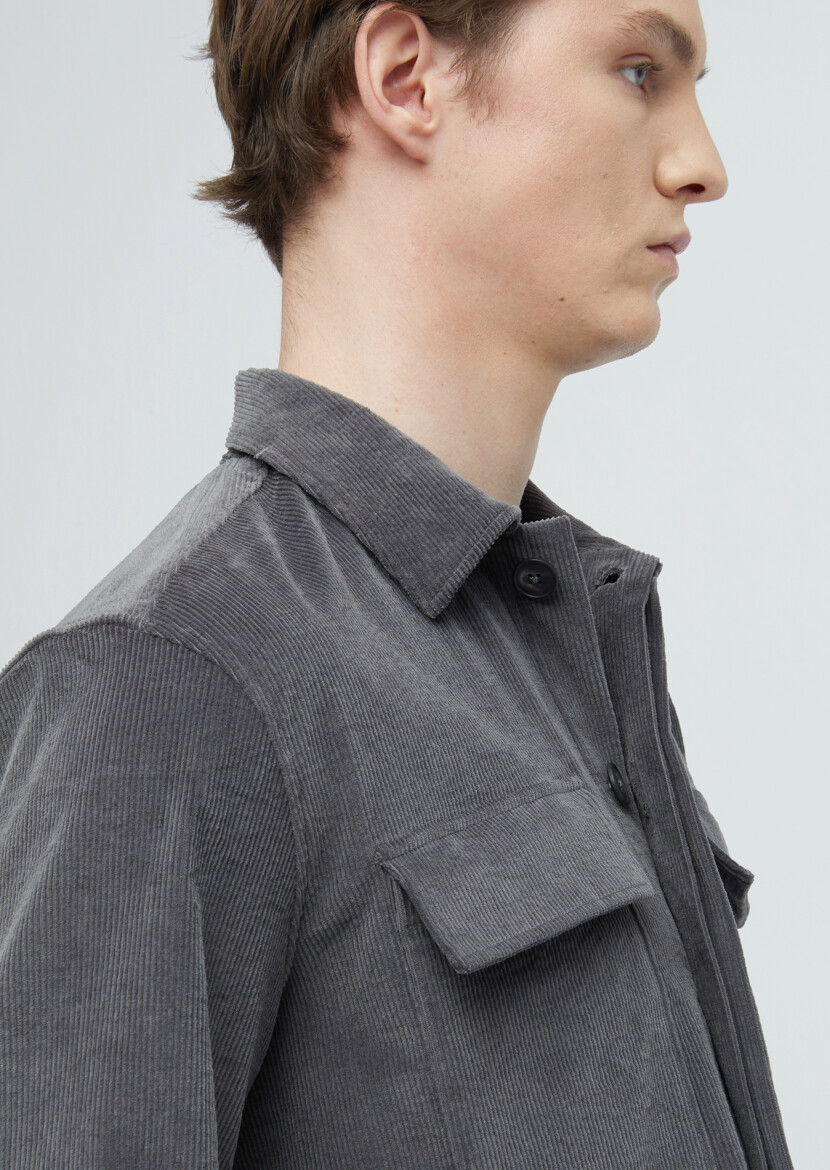 Dark Grey Overshirt - 7