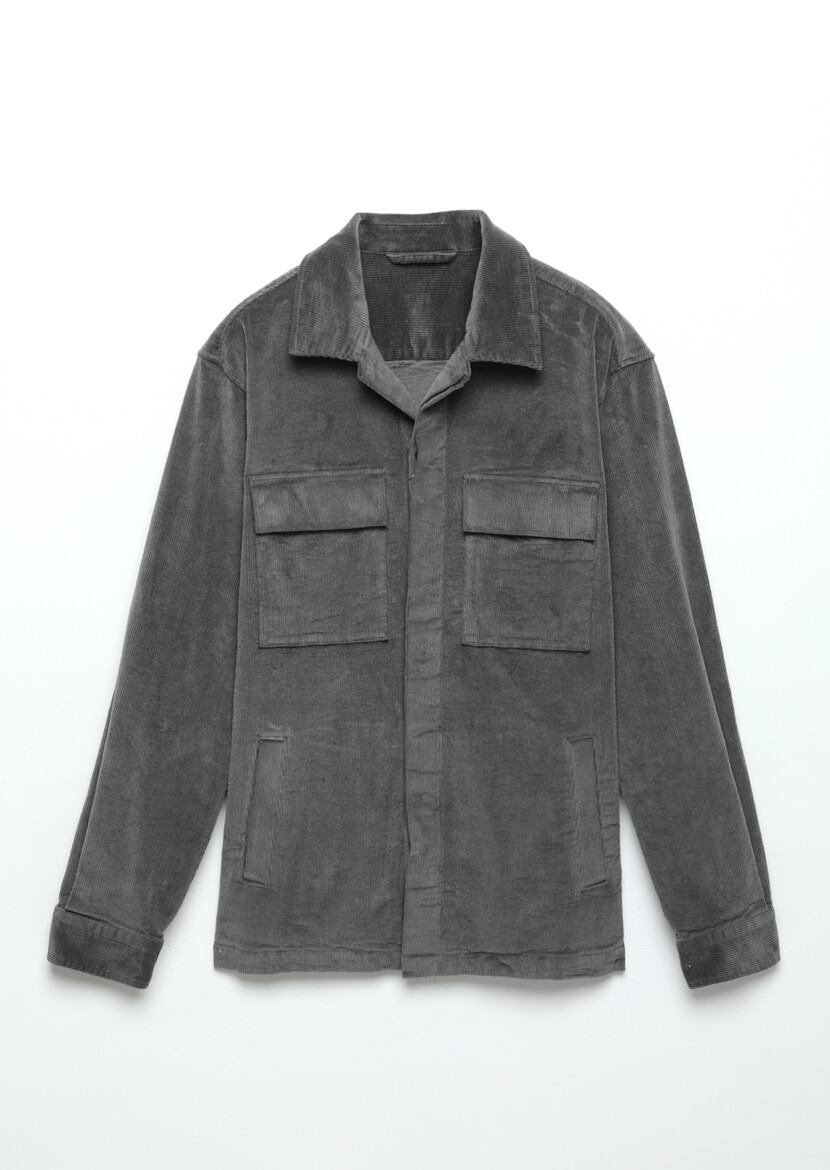 Dark Grey Overshirt - 9