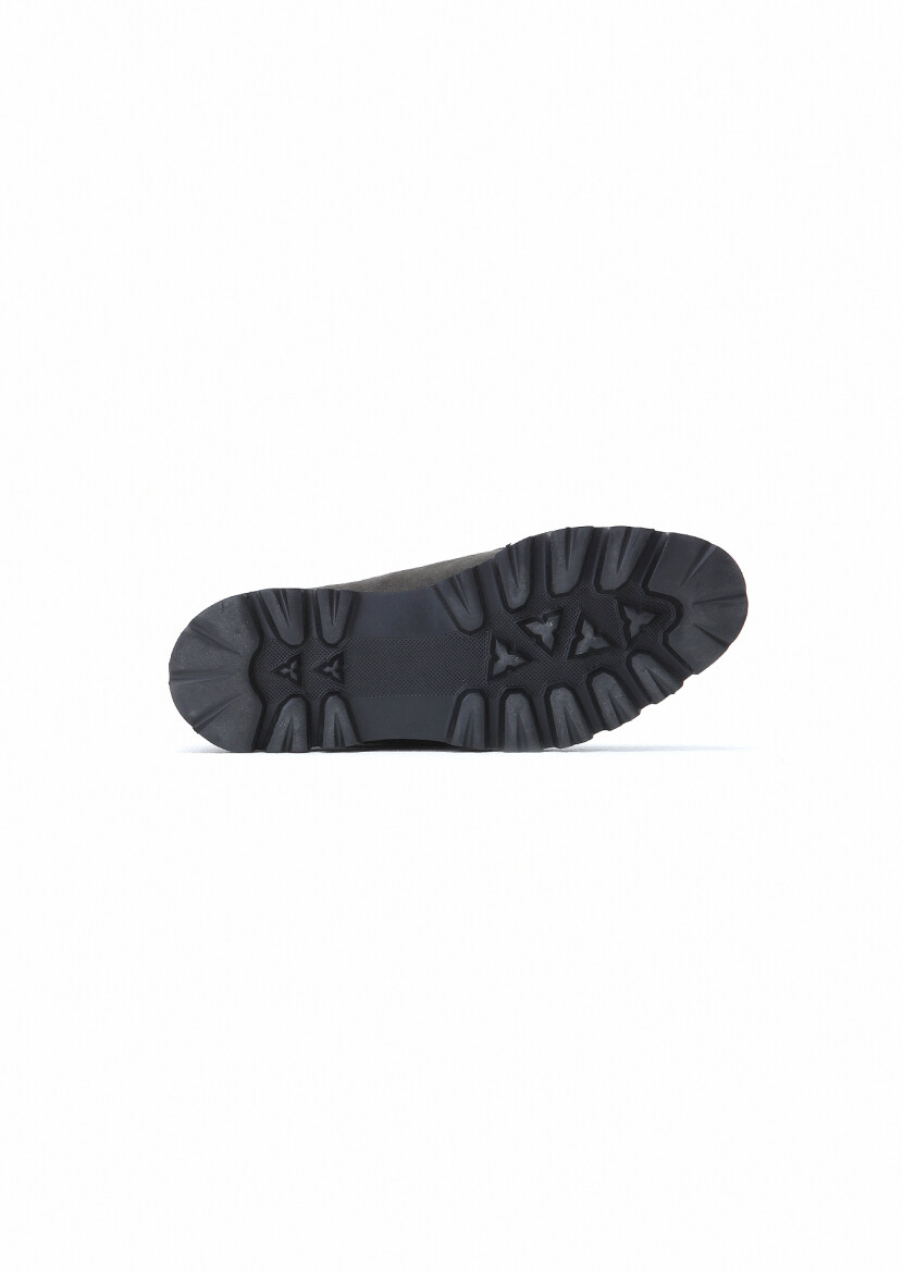 Dark Grey Suede Casual Shoes - 5