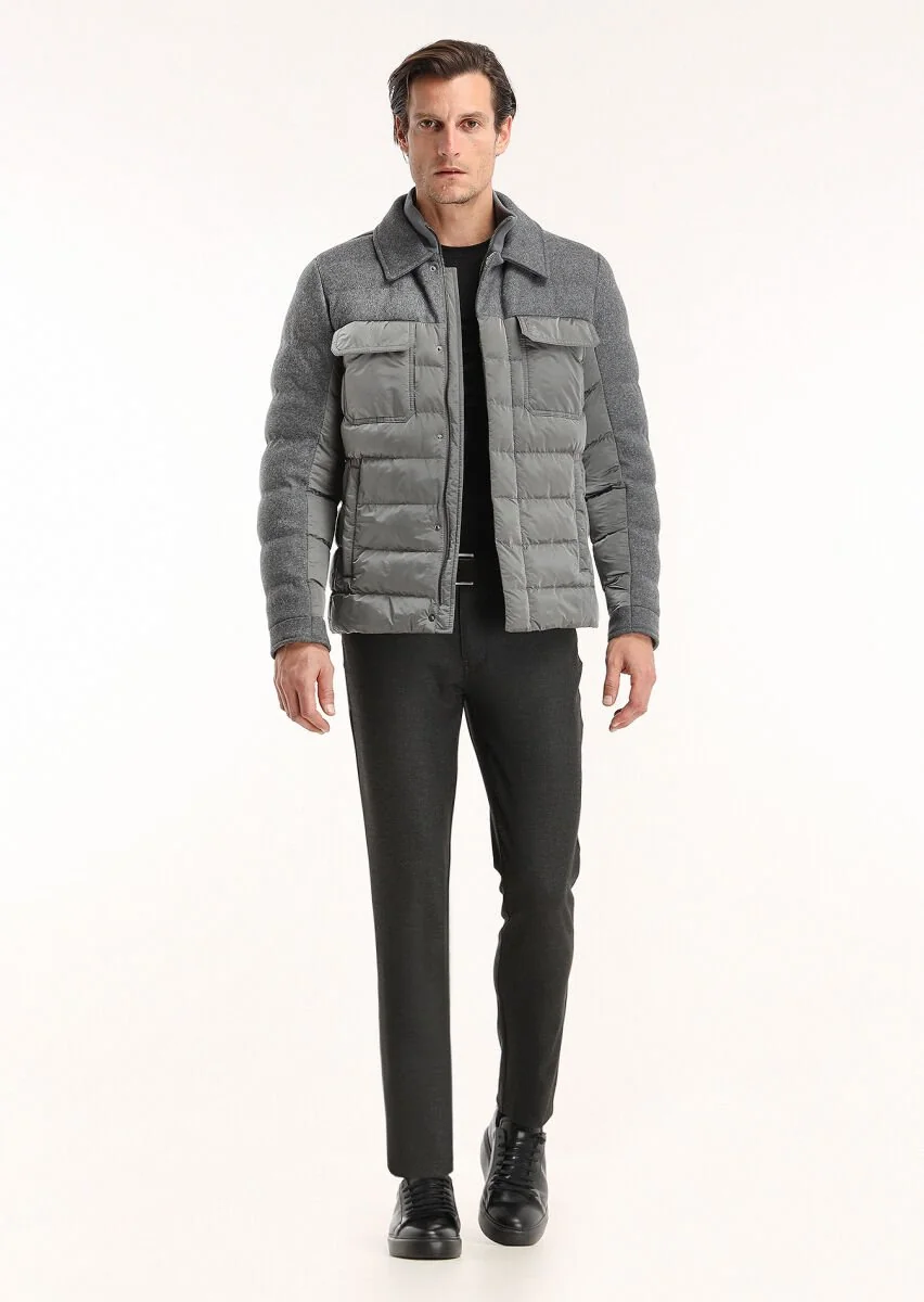 Dark Grey Weaving Coat - 1