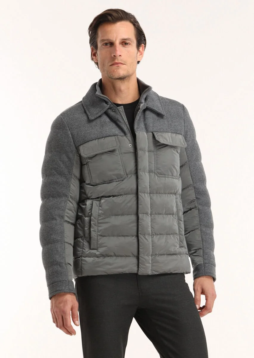 Dark Grey Weaving Coat - 2