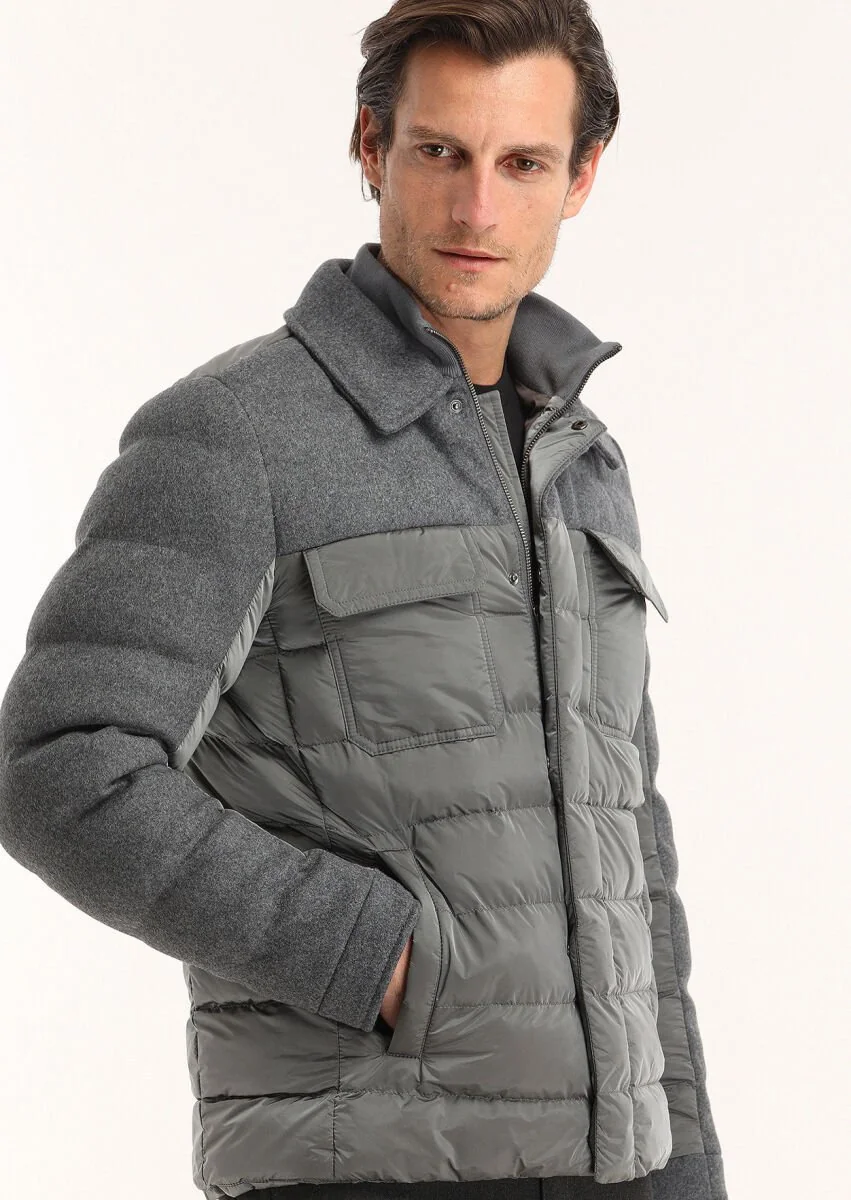 Dark Grey Weaving Coat - 3