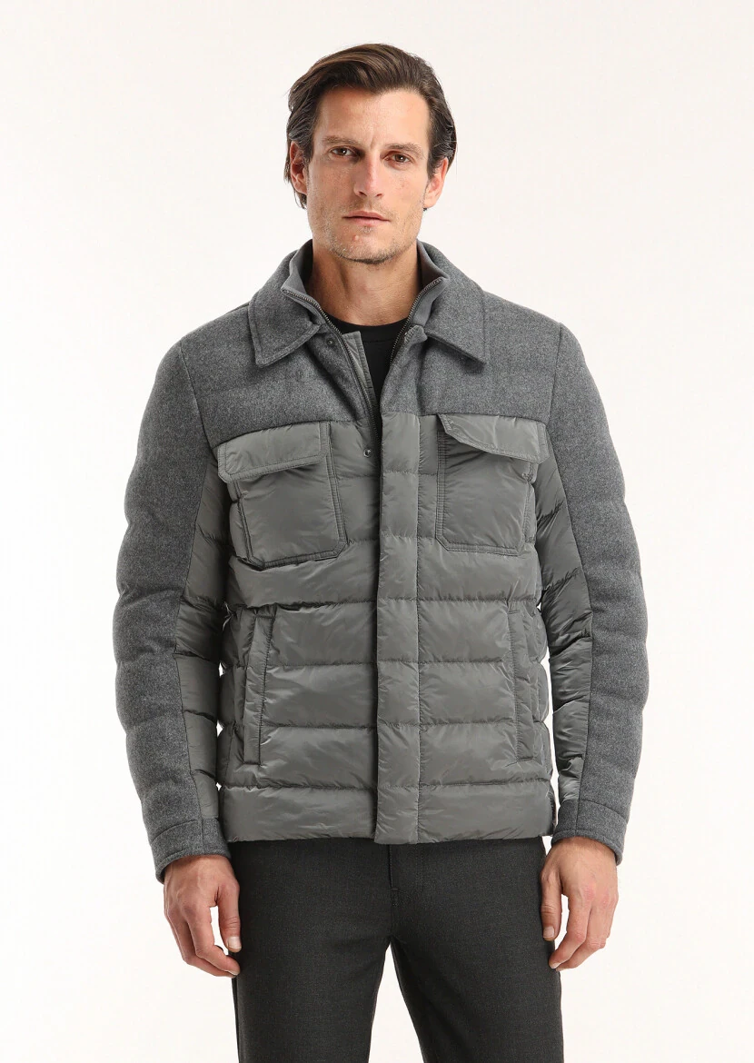 Dark Grey Weaving Coat - 4