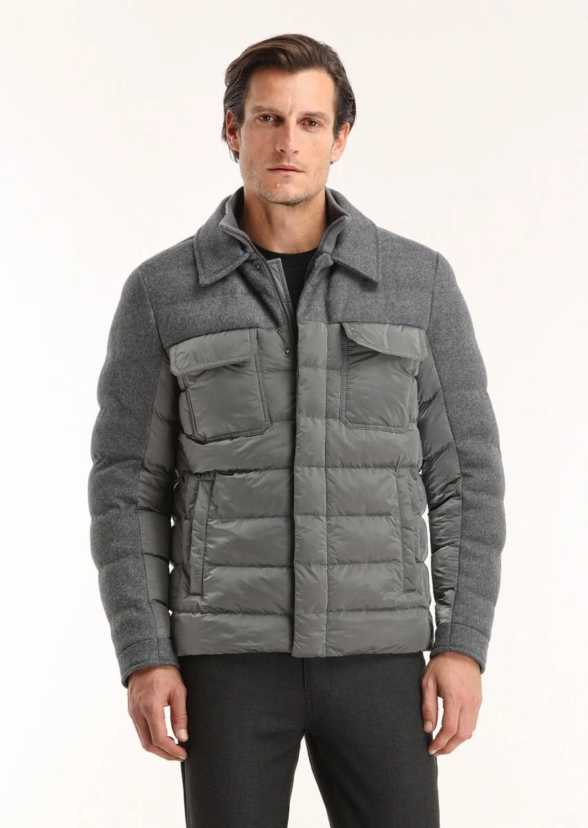 Dark Grey Weaving Coat - 4