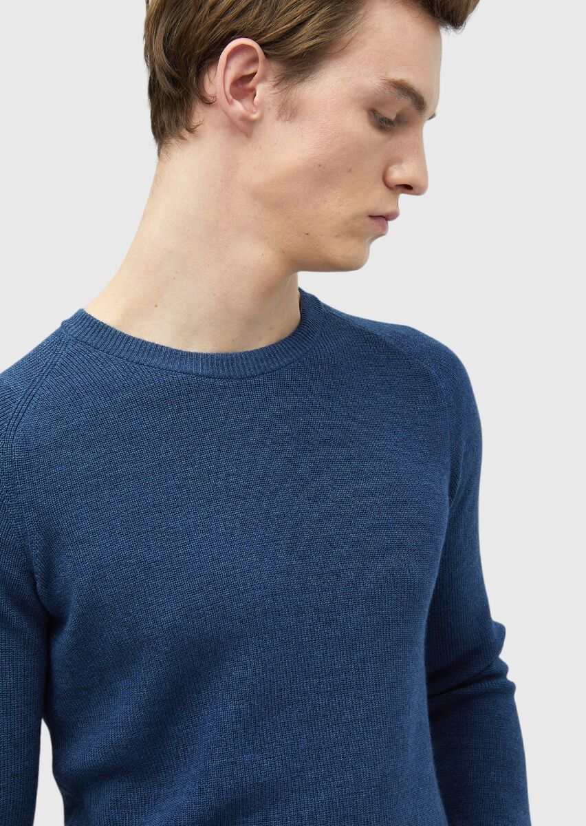 Dark Indigo Knitwear Sweatshirt - 5