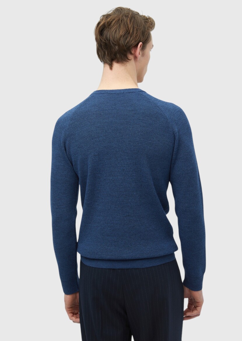 Dark Indigo Knitwear Sweatshirt - 6