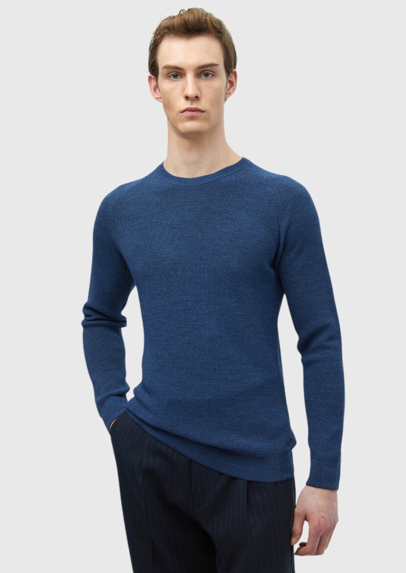 Dark Indigo Knitwear Sweatshirt 