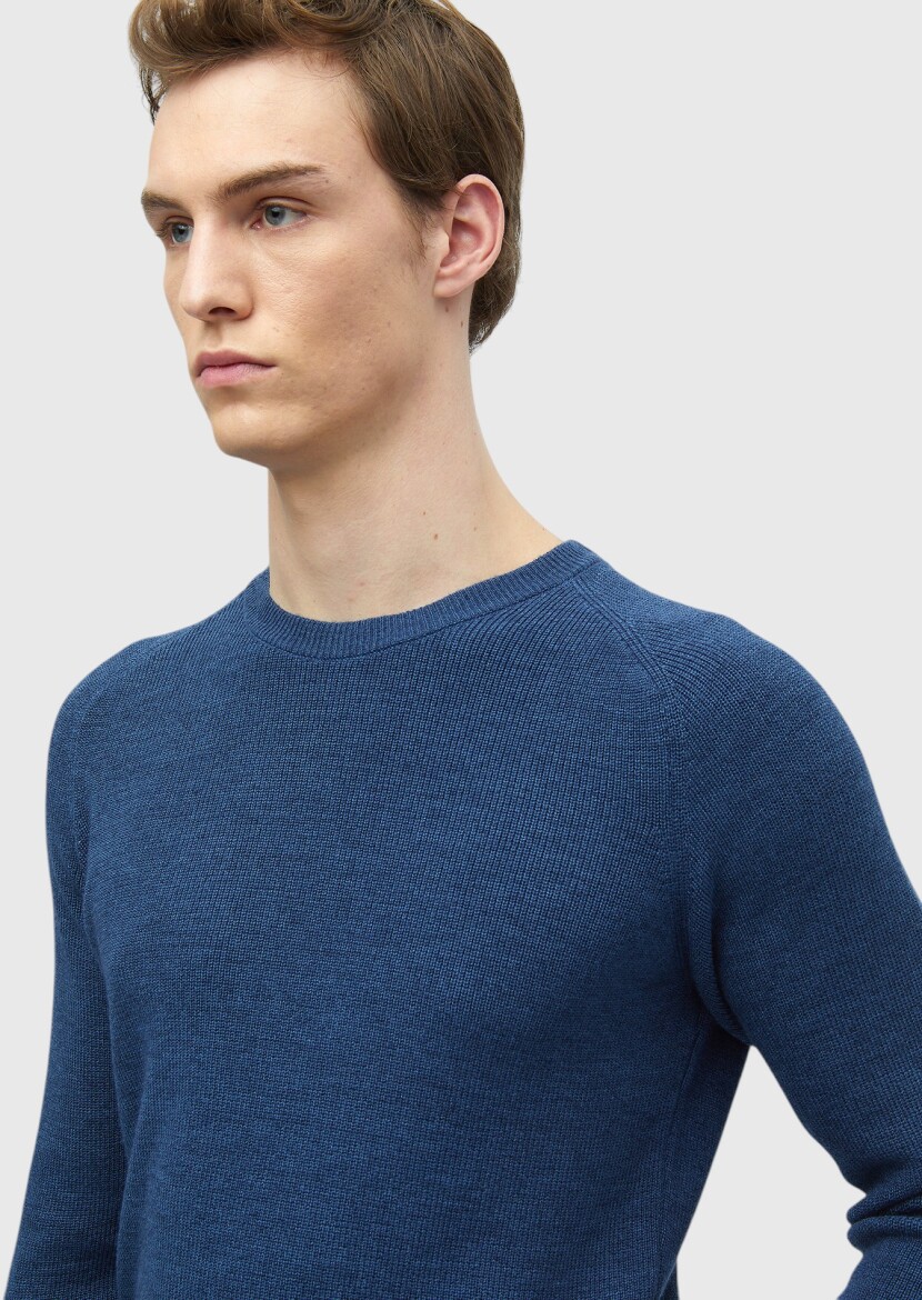 Dark Indigo Knitwear Sweatshirt - 3