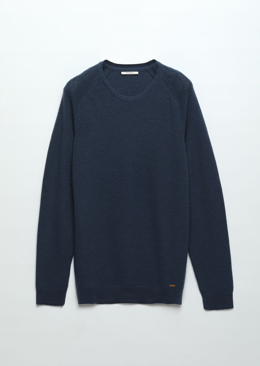 Dark Indigo Knitwear Sweatshirt - 7