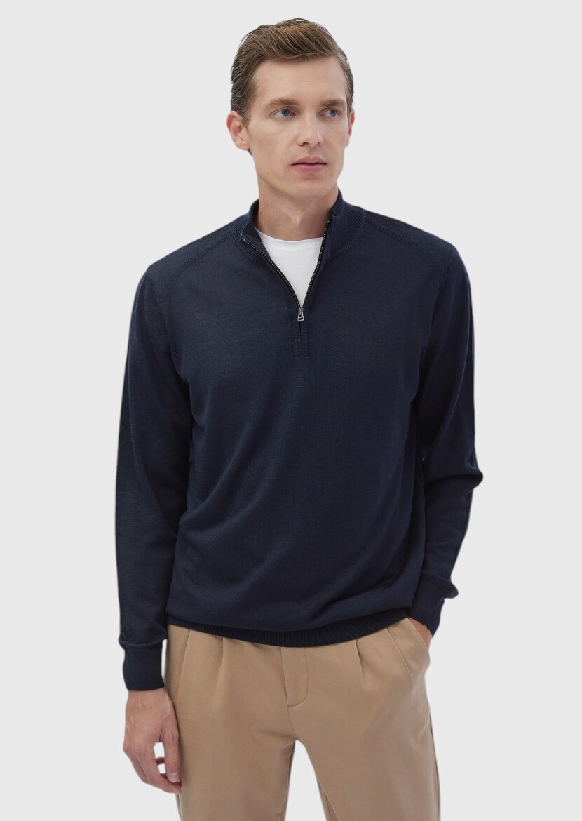 Dark Indigo Knitwear Sweatshirt - RAMSEY