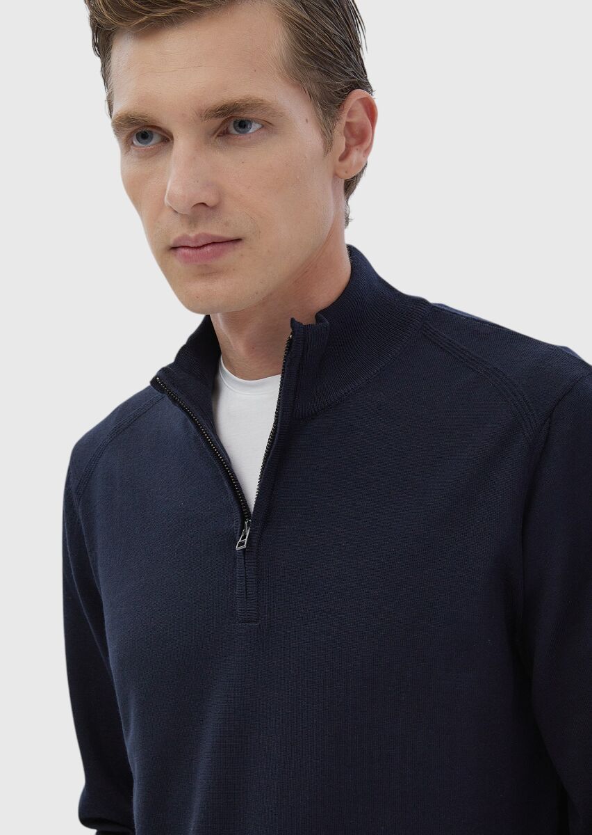 Dark Indigo Knitwear Sweatshirt - 3