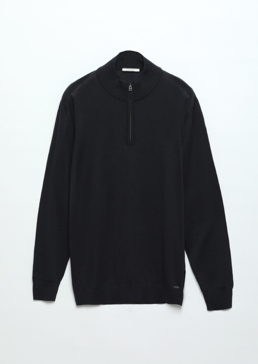 Dark Indigo Knitwear Sweatshirt - 7