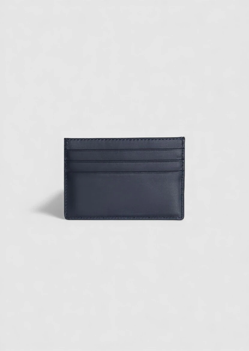 Dark Navyblue Cow Leather Card Holder - RAMSEY