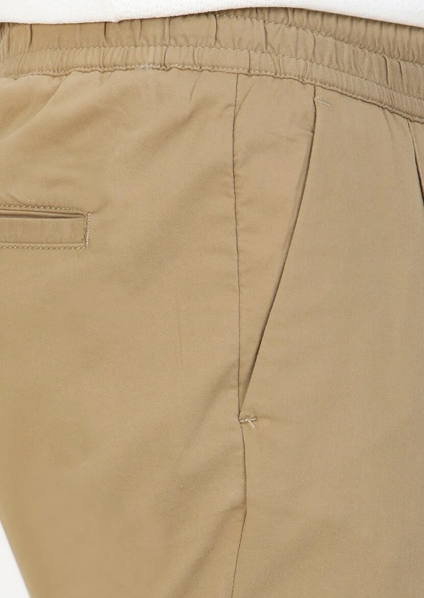 Deve Tüyü Düz Dokuma Jogging Fit Casual Pamuk Karışımlı Pantolon - 4
