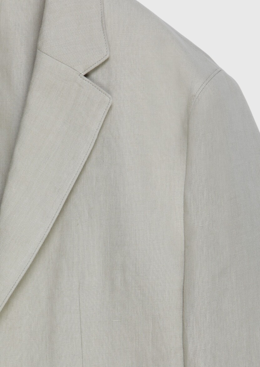 Ecru 100% Linen Jacket - RAMSEY