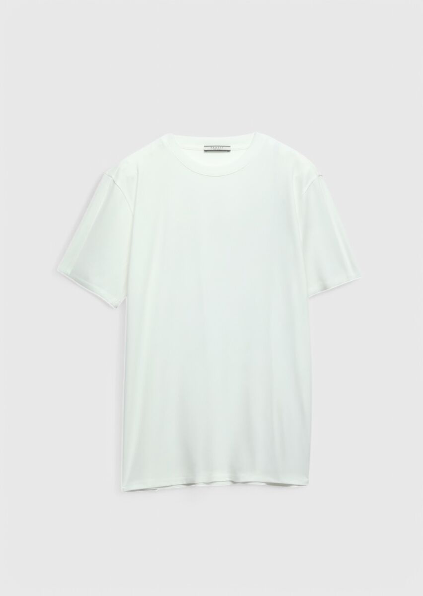 Ecru Crew Neck T-Shirt - 6