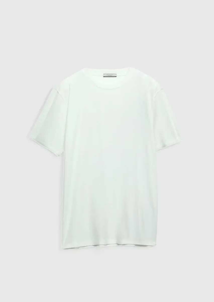 Ecru Crew Neck T-Shirt - 6