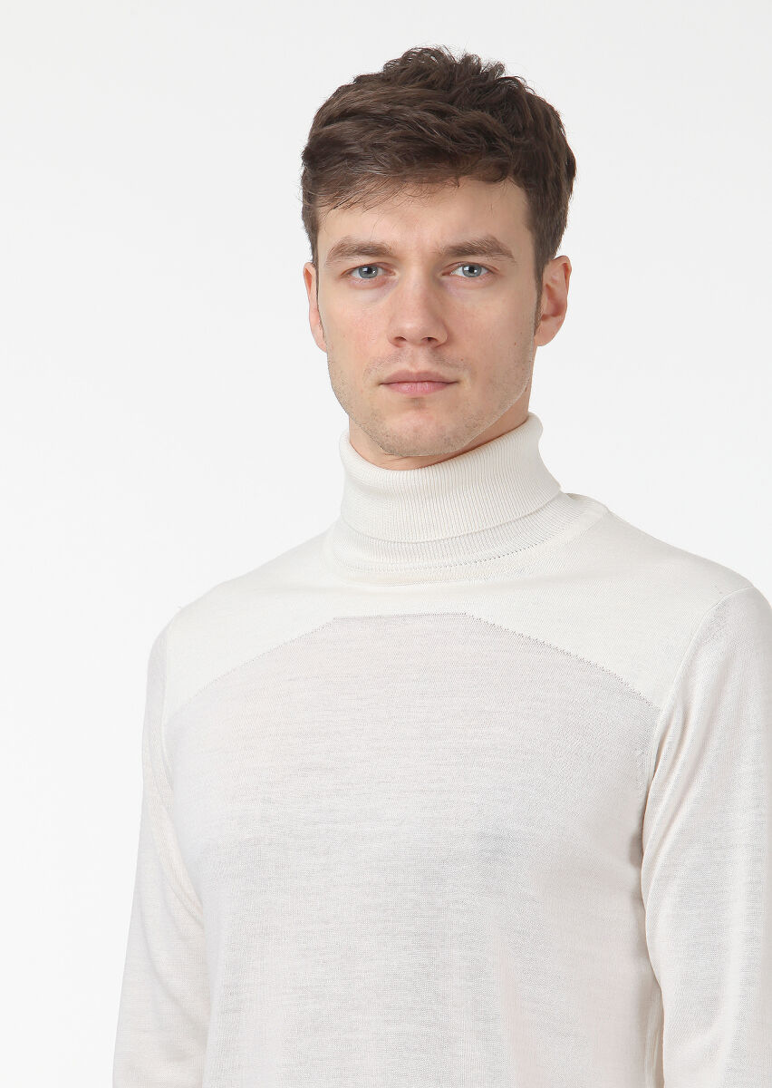 Ecru Knitwear Sweatshirt - 2
