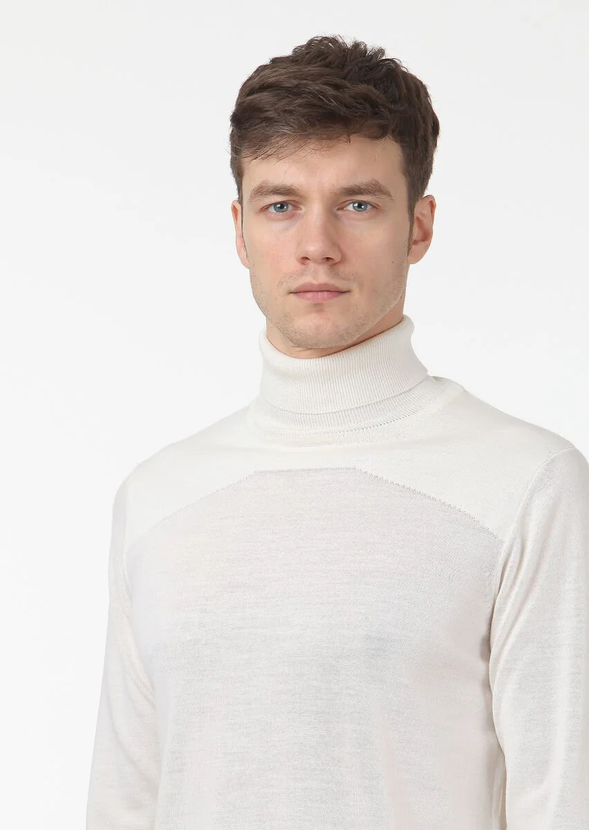 Ecru Knitwear Sweatshirt - 2