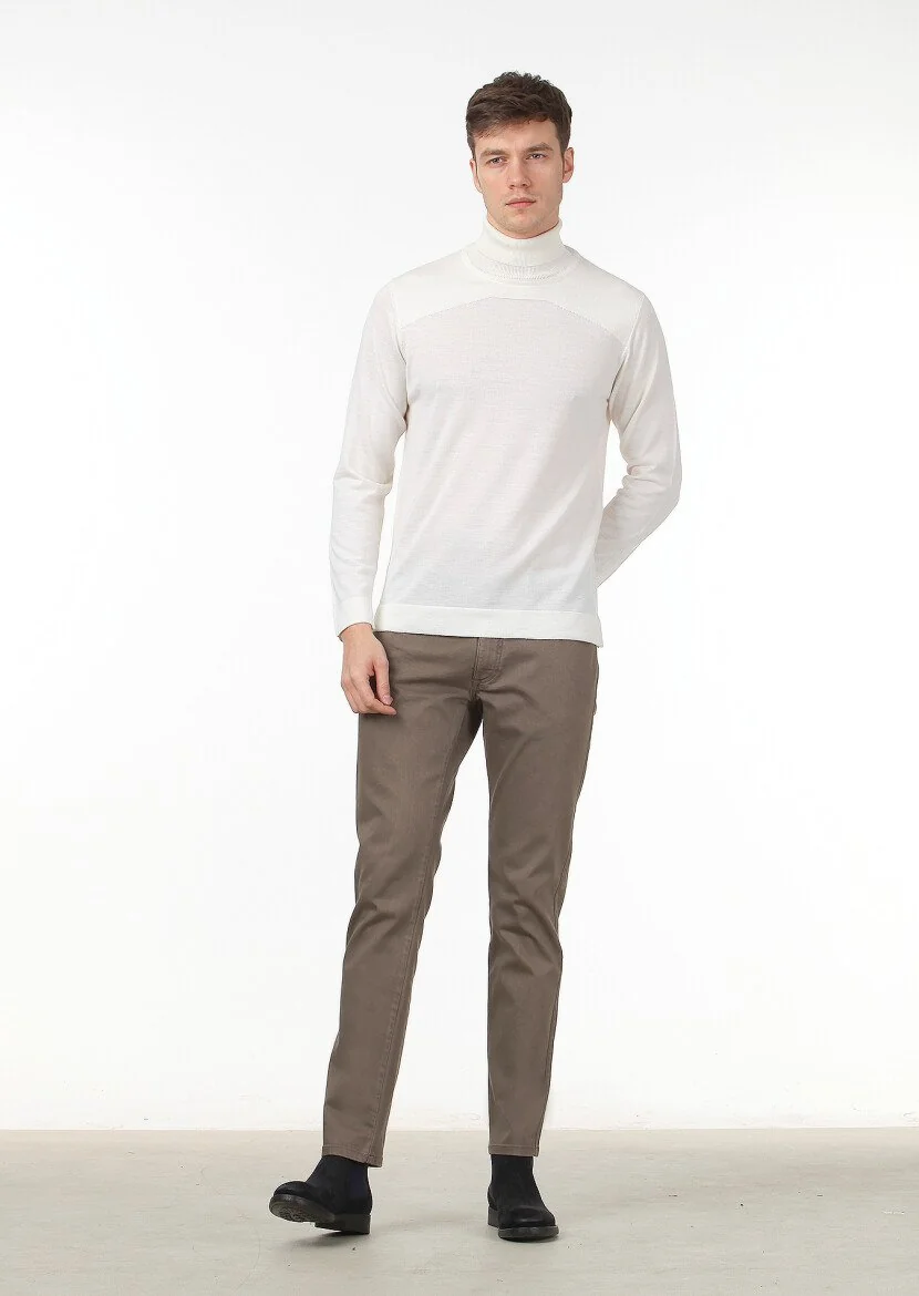 Ecru Knitwear Sweatshirt - 3