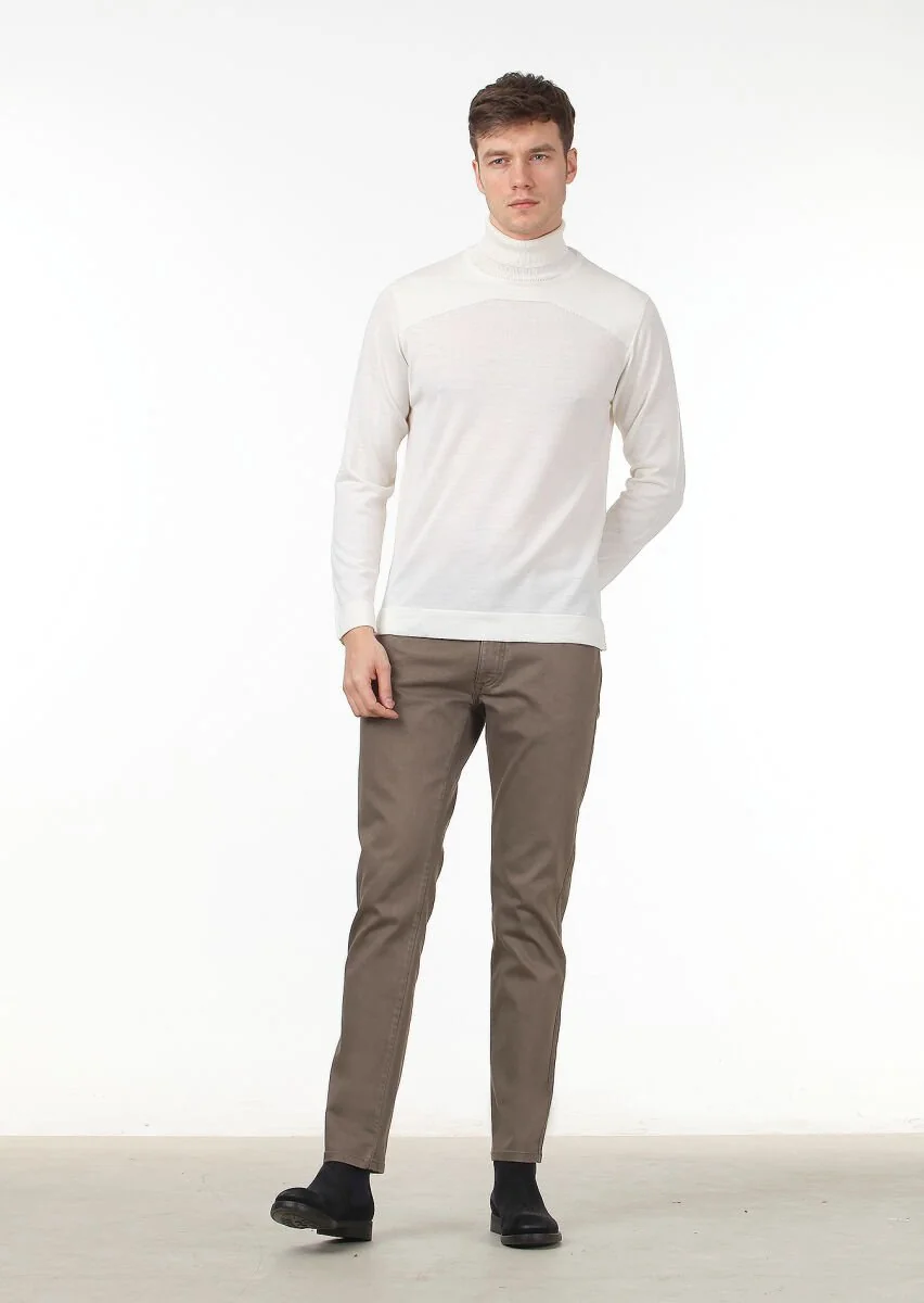 Ecru Knitwear Sweatshirt - 3