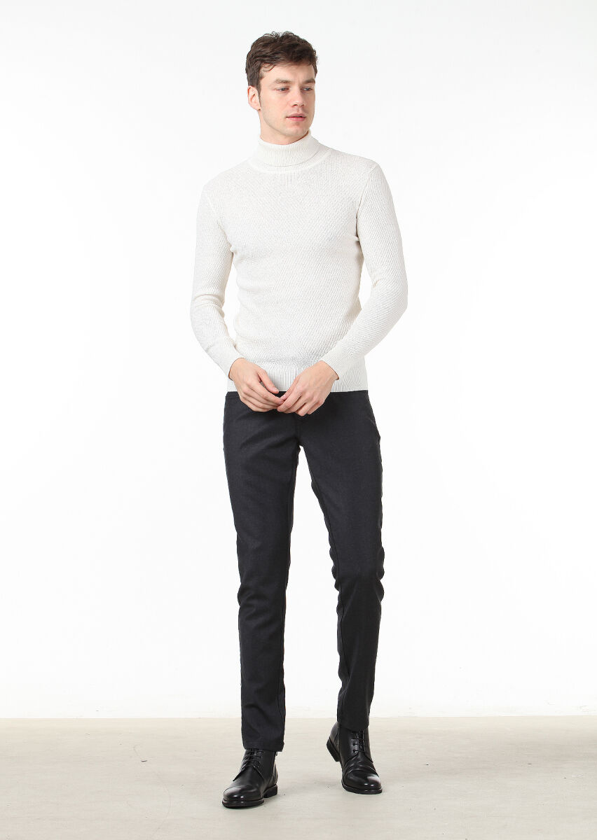 Ecru Knitwear Sweatshirt - 3