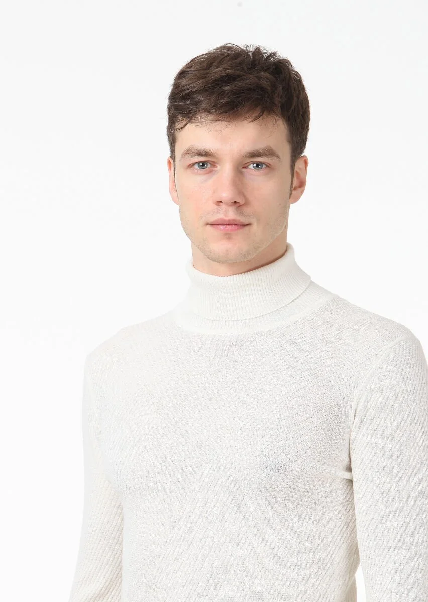Ecru Knitwear Sweatshirt - 2