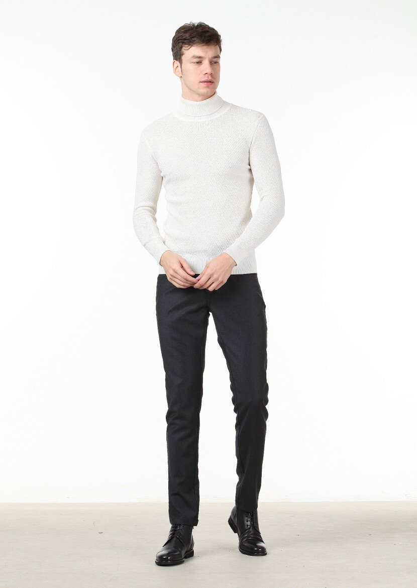 Ecru Knitwear Sweatshirt - 3