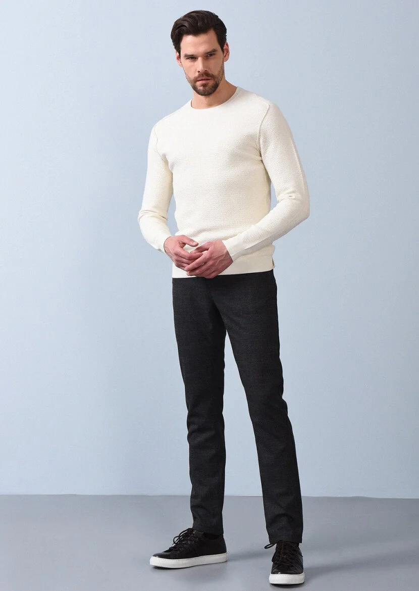 Ecru Knitwear Sweatshirt - 1