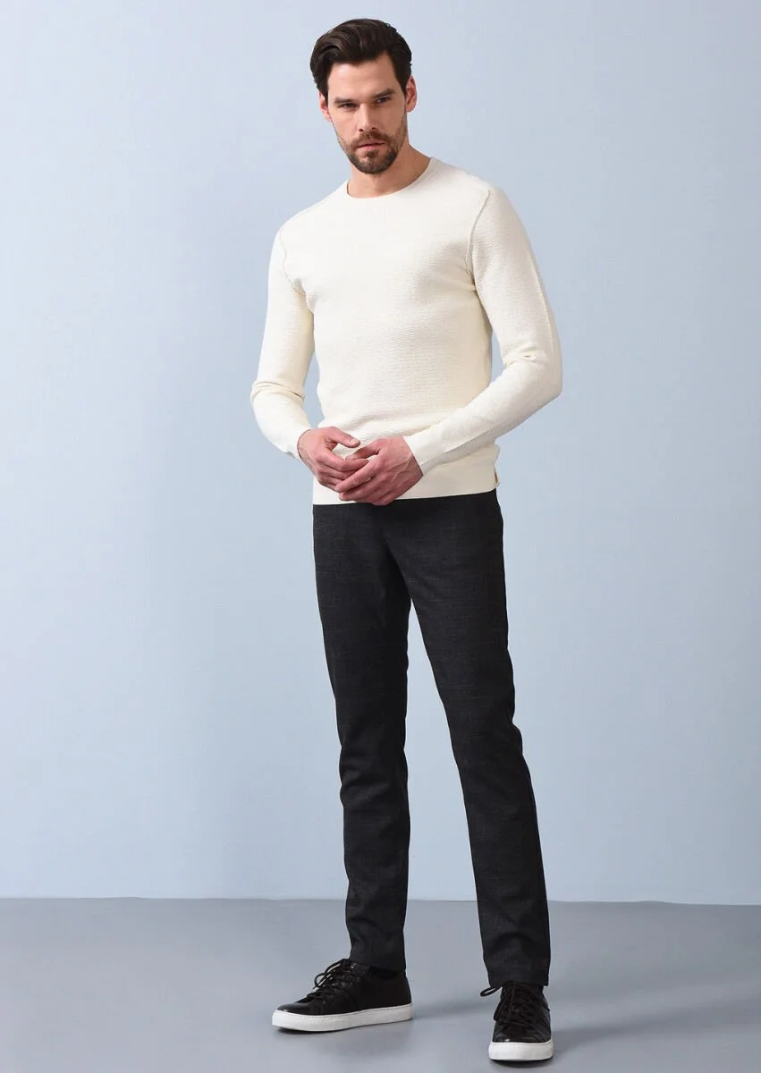 Ecru Knitwear Sweatshirt - 1
